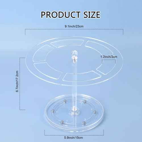 Headband Display Rack Clear Acrylic Diameter 23cm Vertical with 2