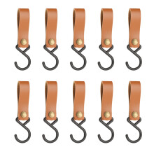 S Hooks for PU Leather Strap 125x33mm-caramel color