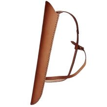 Leather Archery Shoulder Back Quiver Arrow Holder Quiver Bag For Practice Outdoor Brown
