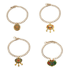4pcs Traditional Pet Pendants Longevities Lock Regulable-L
