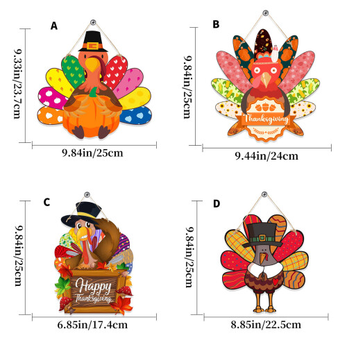 Handmade Thanksgiving Door Decoration Customizable-Type D 1