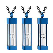 3pcs Bottle Shape Keepsakes Pendants Jewelry Funeral-Blue
