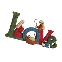 Resin Nativity Set Christmas Nativity Display-Love Green