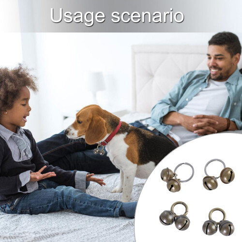 2pack Luxurious Handmade Collar Bells Pet Trackers-wire bell 2