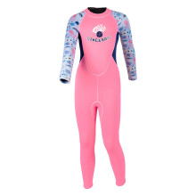 Kinder Mädchen Neopren-Tauchanzug 2,5mm Vollkörper-Schwimmanzug – Pink/Blau, S-XXL