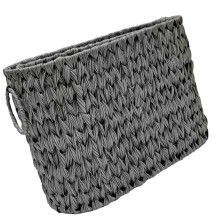 Sturdy Wicker Imitation Storage Basket for Bathroom-grey S