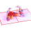Wine Glass Flower 3D Card Greeting Card with Envelope Foldable 4