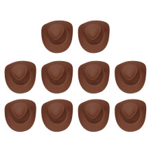 Chapeaux miniatures Cowgirl Chic en plastique, accessoires de décoration pour maison de poupée et fêtes. Chapeau de cowgirl, mini chapeaux de