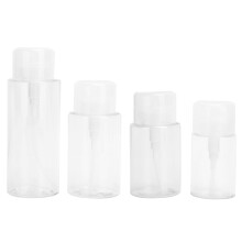 Hygiene-Held für unterwegs: Tragbare Pumpflaschen für Make-up-Entferner, 4 Stück, transparentes Design zur Inhaltskontrolle, strapazierfähiges