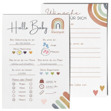 20Ratespielkarten für Babypartys,Babyparty Ratespiel,Babyshower Ratespielkarten zum Ausfüllen,ippkarten für Baby Mädchen und Jungen,Babyparty