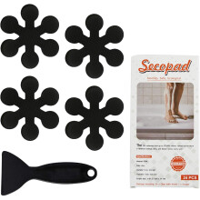 Antislip badstickers, veiligheidsstrips voor onder de douche, zelfklevende applicaties met hoogwaardige schraper, transparante badstickers met sterke