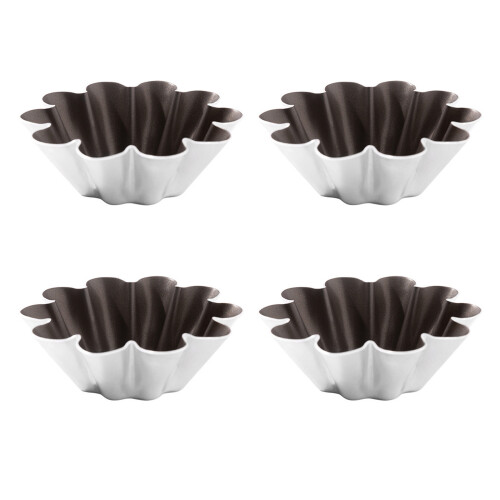 4Pcs Eggs Tart Molds Small Cupcakes Cake Cookie Molds Aluminium