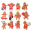 12x schattige peperkoekman-ornamenten, diverse-Set 2 1