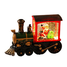 Decorative Santa On Locomotive Pieces Elegant-elder Painted
