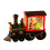 Decorative Santa On Locomotive Pieces Elegant-elder Painted 1