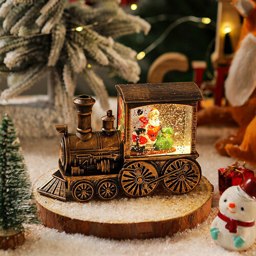 Decorative Santa On Locomotive Pieces Elegant-elder Painted 2