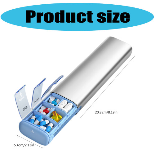 Handig klein aluminiumlegering pillenorganizer accessoire-zilver 2