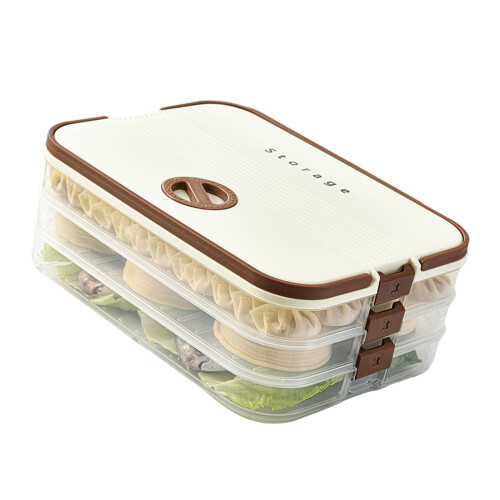 Elegante Dumpling-opslagcontainer-Drie lagen crea