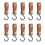 10 Pieces S Hooks with PU Leather Strap-Earthy yellow 1