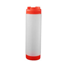 Bouteille de sauce pressable double face pour une-Rouge 24oz