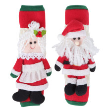 Holiday Kitchen Appliance Handle Covers Christmas Theme Handle Protectors Cute And Vivid Design Washable Fabric For Fridge Microwave Oven Door Handles