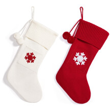 Customizable Christmas Charm, Knit Christmas Stocking, Fireplace Hanging, Comes with Pockets and Loop, Brings Festive Spirit to Your Space