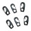 Crochet de cordon élastique en plastique robuste, 6-G3051 1