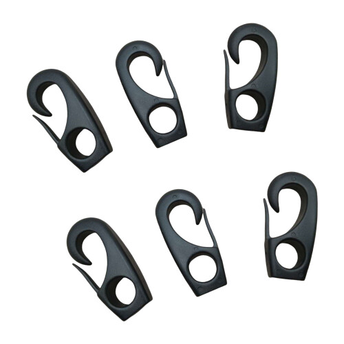 Crochet de cordon élastique en plastique robuste, 6-G3051