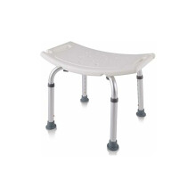 Durable Aluminum Frame Shower Bench, Corrosion-Resistant and Lightweight Compact for Easy Storage, Adjustable Height Bath Seat, Wide Contoured Seat, N