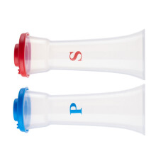 Bouteille d'assaisonnement pratique avec couvercle,-bleu rouge