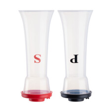 Pot à épices Transparent 2 pièces, distributeur de-noir rouge