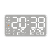 Réveil numérique à luminosité réglable avec-Coque blanche 5515