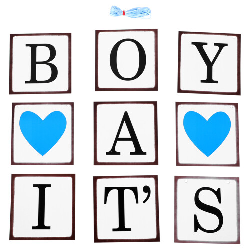 Διαχρονικές διακοσμήσεις για baby shower, γοητευτικό πανό με την επιγραφή «It's A Boy»,