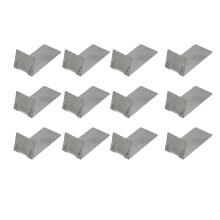 Set van 12 stijlvolle metalen plaatskaarthouders,-Lange stijl