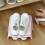 4Pcs Shoe Rack Double Layer Storage Shelf Multifunction-A 7