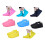 1Pair Reusable Waterproof Rain Shoe Covers Silicone-Black S2 3