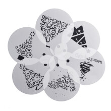 6X Christmas Stencils Painting Template Making Cards Handbooks