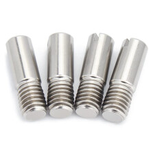M2.5 Slotted Cylindrical Pin Dowel External Thread Locating Pin 304 Stainless Steel 14mm 5pcs