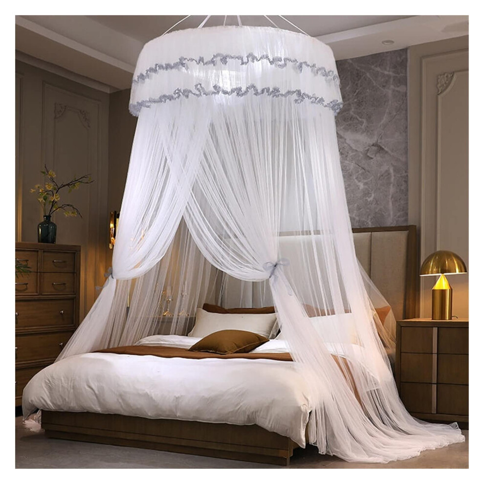 Mosquito Net Canopy For Kids 1.8X2.2m Bed Canopy Antimosquito For Girls Bedroom Decor White