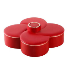Double-Layer Rotating Fruit Bowl Wedding Snack-Serving Tray-B