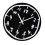 Horloge murale élégante de Styles Graffitis, mouvement-Noir 1