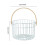 Rustic Wire Egg Basket Vegetable Fruit Serving Basket-Green S 4