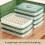 Dumplin Storage Box Large Capacity Multi Layer-Green 1-tier 6