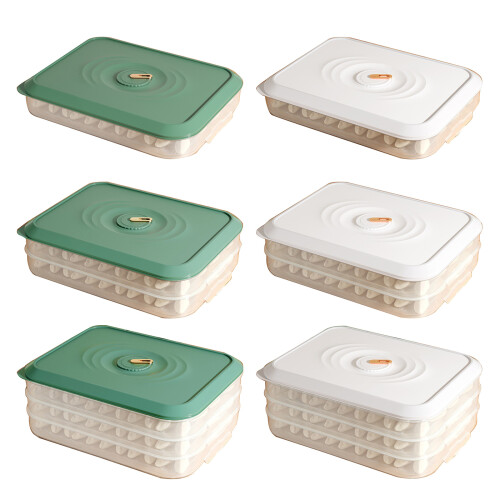 Dumplin Storage Box Large Capacity Multi Layer-Green 1-tier 1