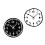 Horloge murale élégante de Styles Graffitis, mouvement-Noir 2