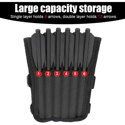 Archery Quivers Adjustable Hip Quiver For Compound Bow Holder Double Layer Arrow Storage Target Shooting 2