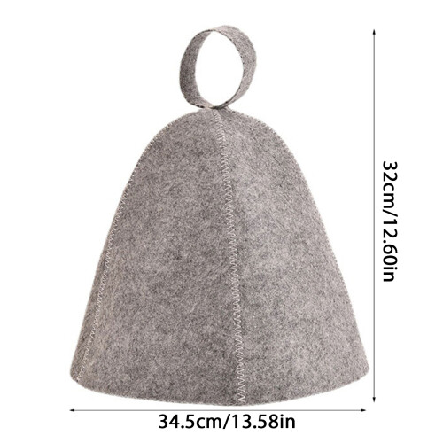 Wool Felt Sauna Hat Russian Banya Bath Showering Heads Hat-Gray 1
