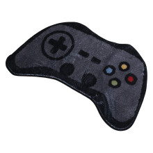 Cute Gamepad Bath Mat Soft Plush Bathroom Rug-500MMx800MM Black