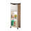Stylish Movable Garbage Can Trash Can Storage Container-White D 1
