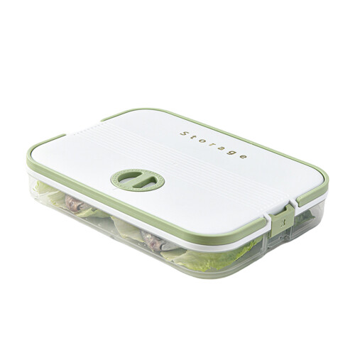 Stackable Clear Dumpling Organizers With Date-A layer of white